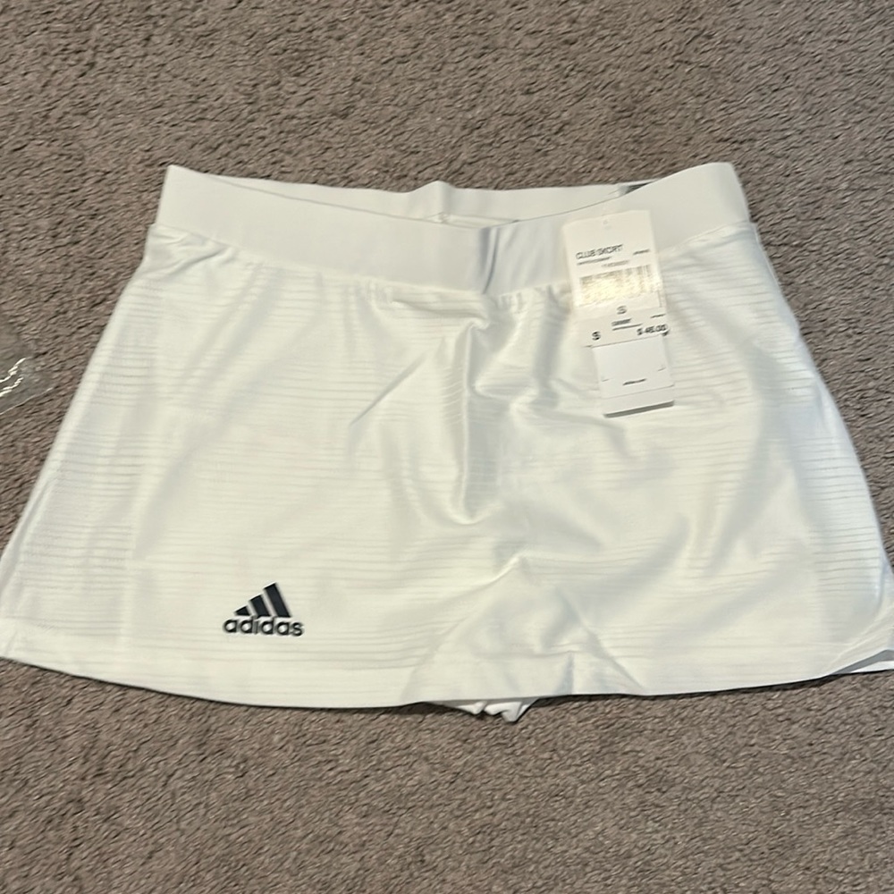 Adidas tennis skirt with leggings, size Small, brand new with tag